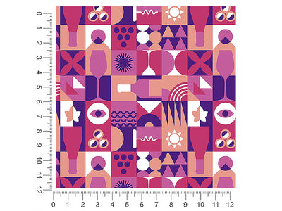 purple wine mosaic 1ft x 1ft Craft Sheets