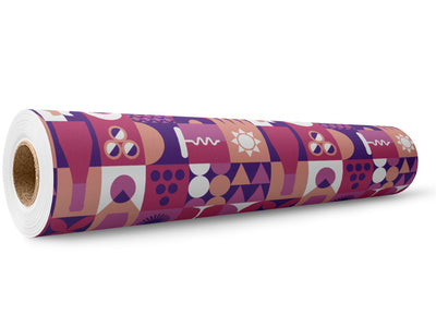 Purple Wine Mosaic Wrap Film Wholesale Roll~Rwraps Series 914 Digitally Printed Vinyl Roll~5