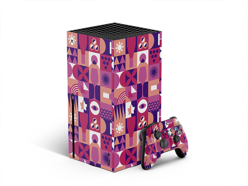 purple wine mosaic XBOX DIY Decal
