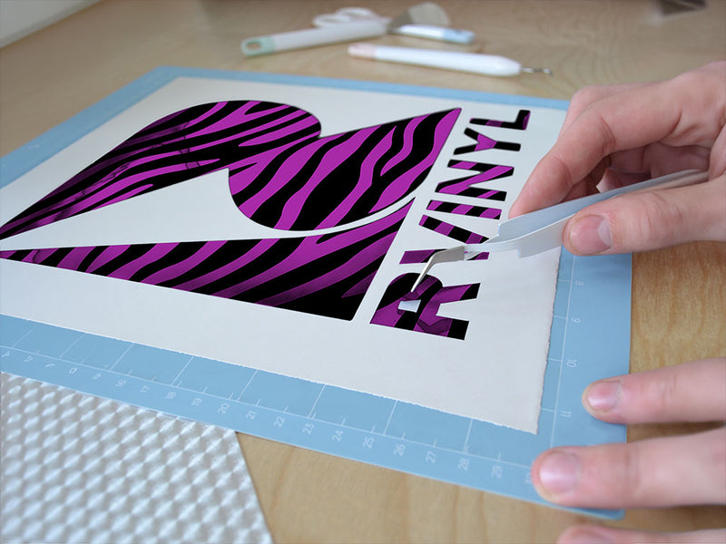 purple zebra animal print Easy Weed Craft Vinyl
