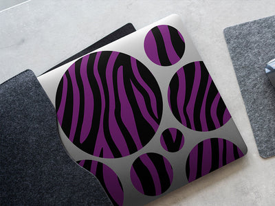 purple zebra animal print DIY Laptop Stickers