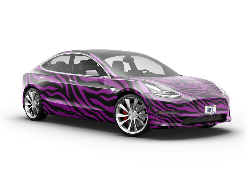 Purple Zebra Vehicle Vinyl Wrap