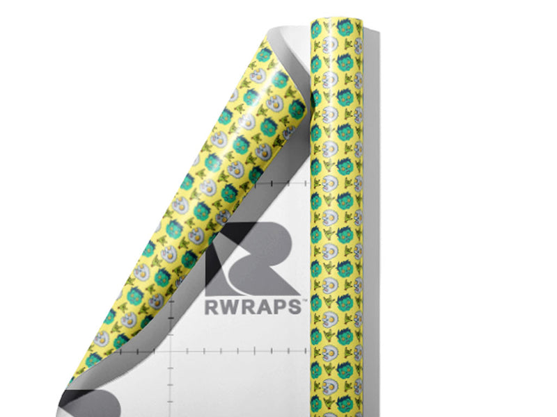 Pushing Daisies Zombie Wrap Film Sheets~Rwraps Series 914 Pushing Daisies Zombie Scrolled Sheet~3