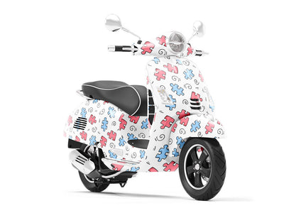 Puzzle Pastels Hobby Vespa Scooter Wrap Film