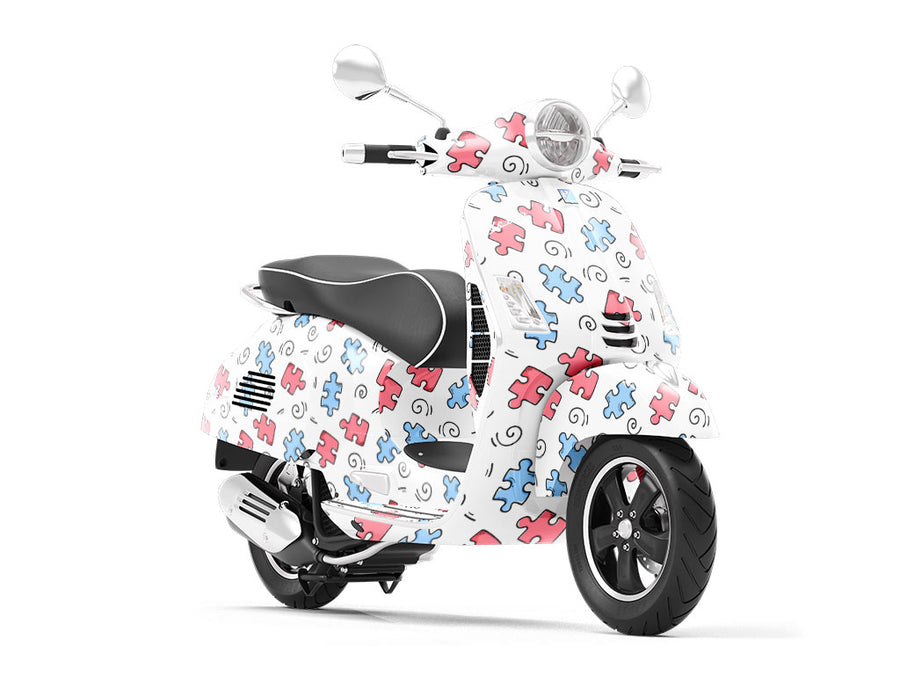 Puzzle Pastels Hobby Vespa Scooter Wrap Film