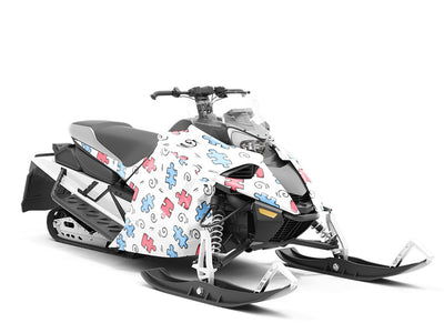 Puzzle Pastels Hobby Custom Wrapped Snowmobile