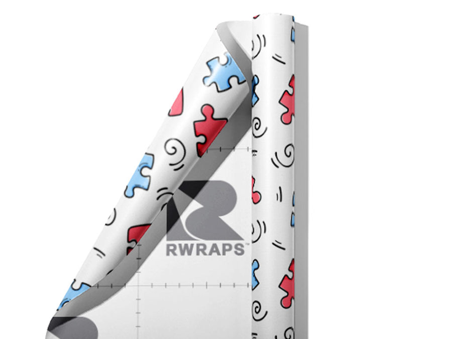 Puzzle Pastels Hobby Wrap Film Sheets~Rwraps Series 914 Puzzle Pastels Hobby Scrolled Sheet~3