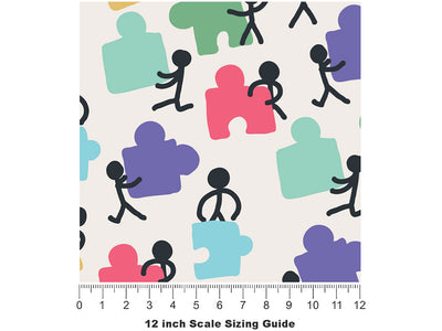 Puzzle Teamwork Hobby Vinyl Film Pattern Size 12 inch Scale~Rwraps Puzzle Teamwork Hobby Sizing Chart~2