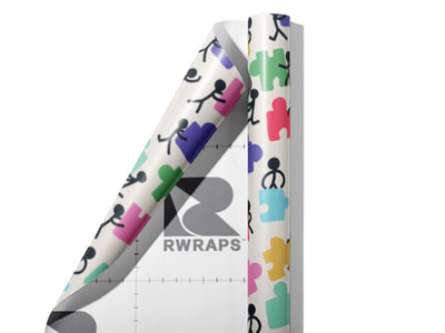 Puzzle Teamwork Hobby Wrap Film Sheets~Rwraps Series 914 Puzzle Teamwork Hobby Scrolled Sheet~3