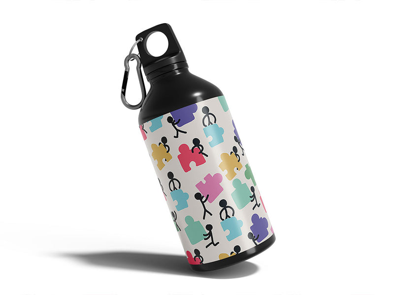 puzzle teamwork hobby Water Bottle DIY Stickers