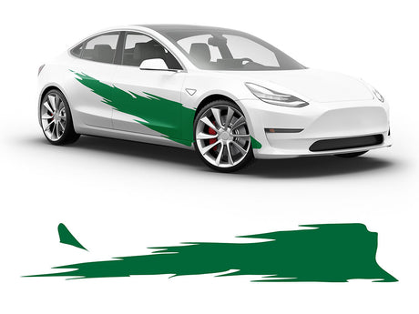 3M Medium Green R Tear Body Graphic~Full Side Auto Decal Kit~0