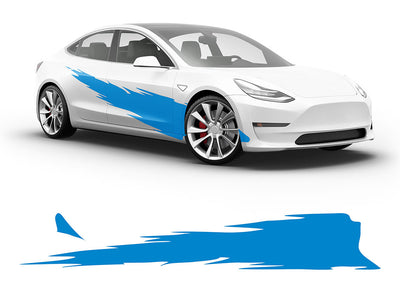 3M Light Blue R Tear Body Graphic~Full Side Auto Decal Kit~0