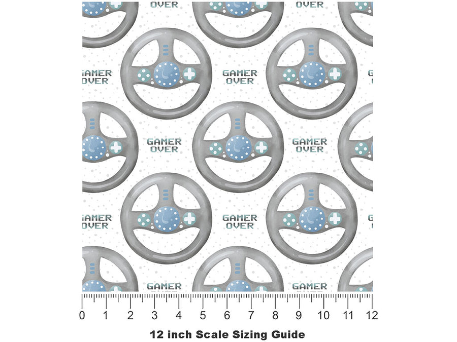 Race Finish Gaming Vinyl Film Pattern Size 12 inch Scale~Rwraps Race Finish Gaming Sizing Chart~2