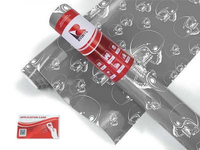 racer head skull and bones Craft Vinyl Roll