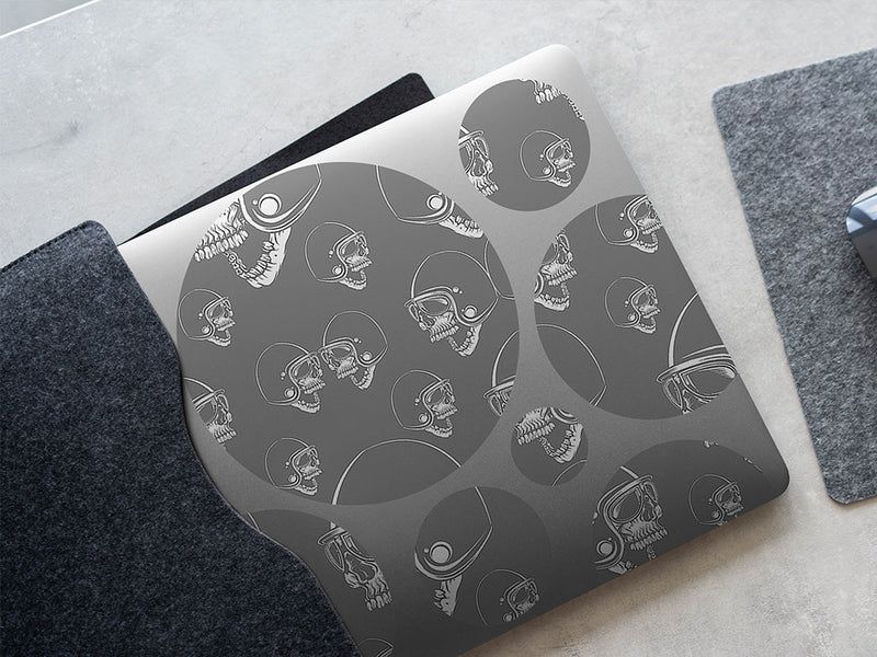 racer head skull and bones DIY Laptop Stickers