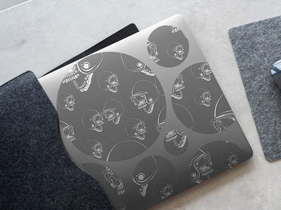 racer head skull and bones DIY Laptop Stickers