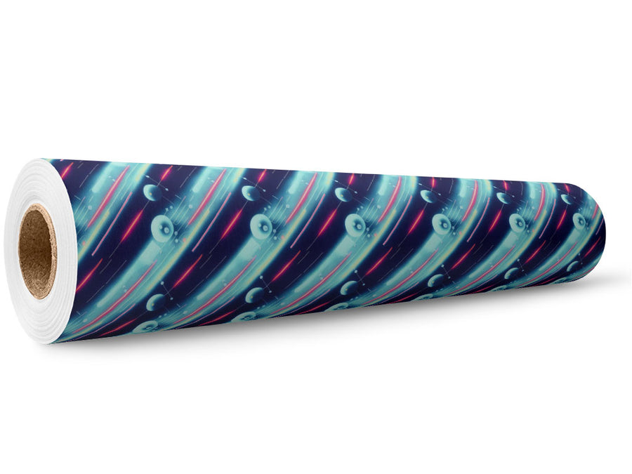 Racing Neurons Science Fiction Wrap Film Wholesale Roll~Rwraps Series 914 Digitally Printed Vinyl Roll~5
