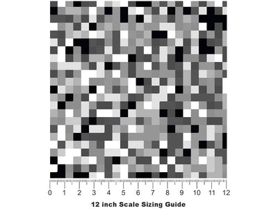 Radio Fuzz Pixel Vinyl Film Pattern Size 12 inch Scale~Rwraps Radio Fuzz Pixel Sizing Chart~2