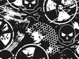 Radioactive Monochrome Graffiti Vinyl Wrap Pattern~Rwraps Series 914 Digitally Printed Vinyl Wrap~0