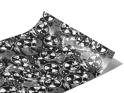 Radioactive Monochrome Graffiti Vinyl Wraps~Rwraps Series 914 Digitally Printed Vinyl Wrap~1