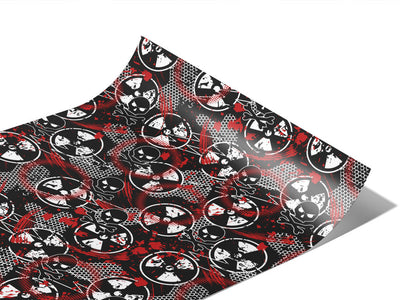 Radioactive Red Graffiti Vinyl Wraps~Rwraps Series 914 Digitally Printed Vinyl Wrap~1