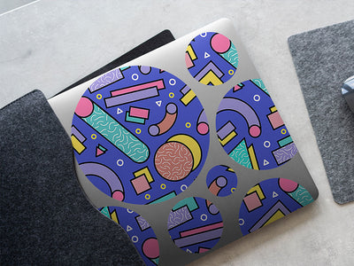 radiorama abstract geometric DIY Laptop Stickers