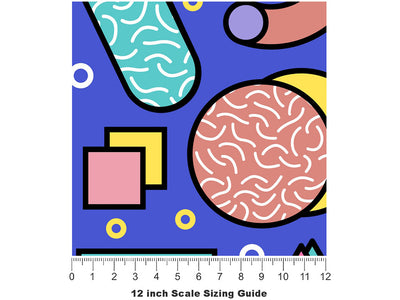Radiorama  Abstract Vinyl Film Pattern Size 12 inch Scale~Rwraps Radiorama  Abstract Sizing Chart~2
