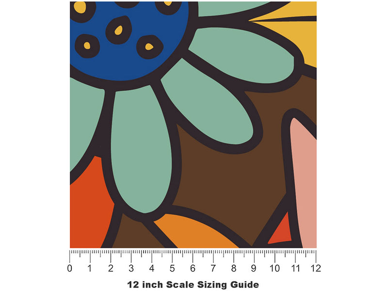 Raider Revere Retro Vinyl Film Pattern Size 12 inch Scale~Rwraps Raider Revere Retro Sizing Chart~2