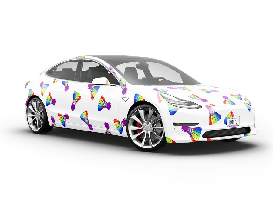 Rainbow Birdies Sport Vehicle Vinyl Wrap