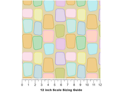 Rainbow Blocks Tile Vinyl Film Pattern Size 12 inch Scale~Rwraps Rainbow Blocks Tile Sizing Chart~3