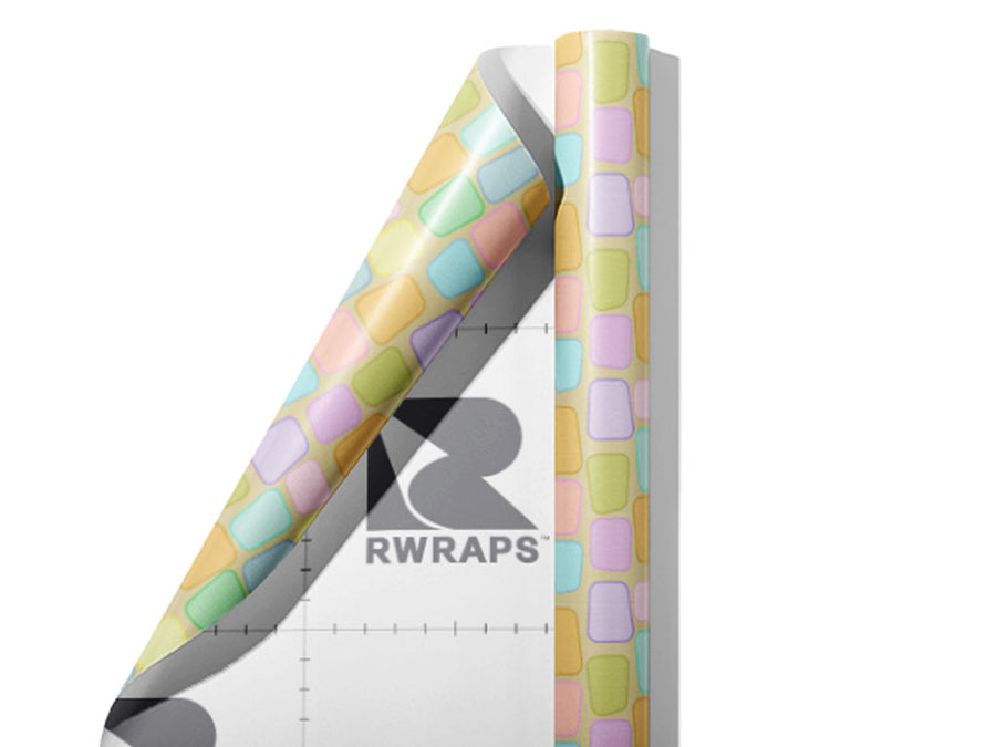 Rainbow Blocks Tile Wrap Film Sheets~Rwraps Series 914 Rainbow Blocks Tile Scrolled Sheet~4