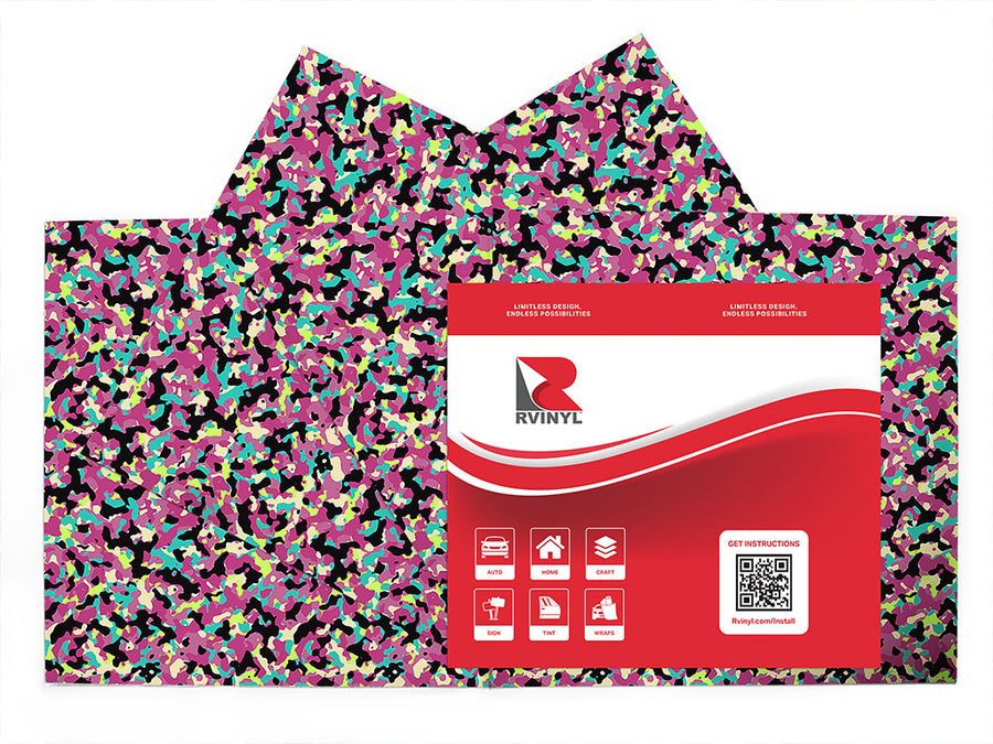 rainbow buckshot camouflage Craft Vinyl Sheet Pack