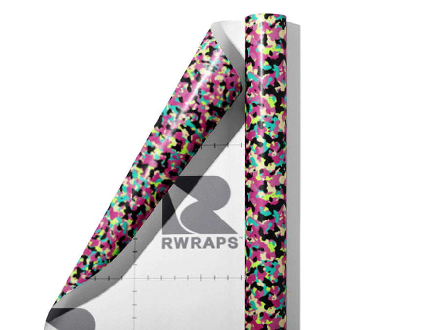 Rainbow Buckshot Camouflage Wrap Film Sheets~Rwraps Series 914 Rainbow Buckshot Camouflage Scrolled Sheet~3