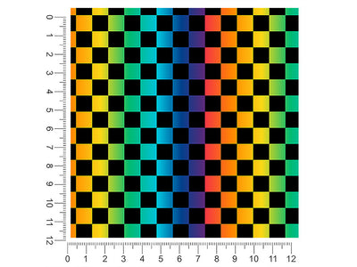 rainbow checkered 1ft x 1ft Craft Sheets