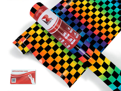 rainbow checkered Craft Vinyl Roll