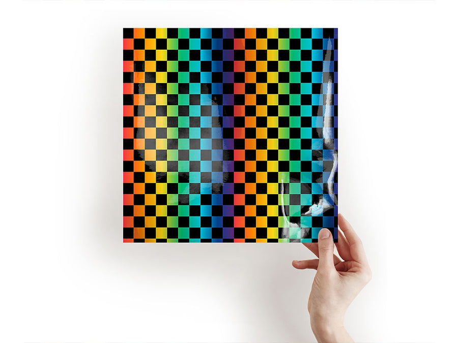 rainbow checkered Craft Sheets