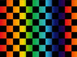 Rainbow Checkered Vinyl Wrap Pattern~Rwraps Series 914 Digitally Printed Vinyl Wrap~0