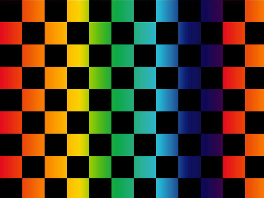 Rainbow Checkered Vinyl Wrap Pattern~Rwraps Series 914 Digitally Printed Vinyl Wrap~0