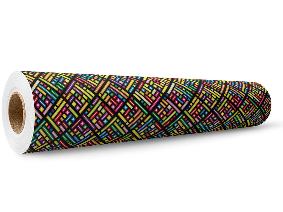 Rainbow Explosion Tile Wrap Film Wholesale Roll~Rwraps Series 914 Digitally Printed Vinyl Roll~5
