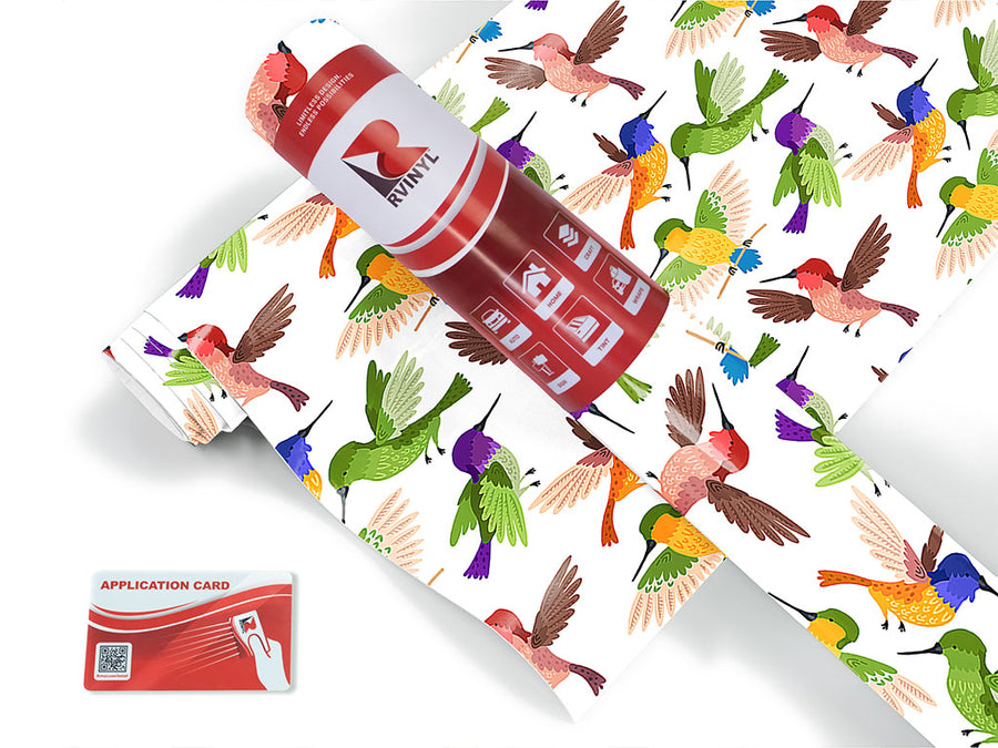 rainbow family bird Craft Vinyl Roll