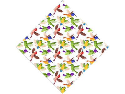 Rainbow Family Birds Vinyl Wrap Pattern