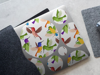 rainbow family bird DIY Laptop Stickers