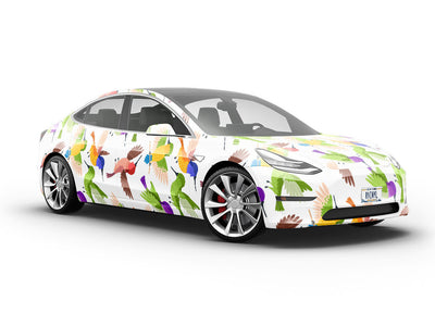 Rainbow Family Birds Vehicle Vinyl Wrap