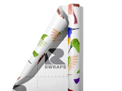 Rainbow Family Birds Wrap Film Sheets~Rwraps Series 914 Rainbow Family Birds Scrolled Sheet~3