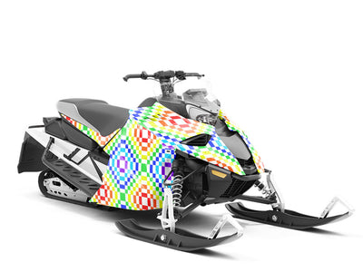 Rainbow Floors Mosaic Custom Wrapped Snowmobile