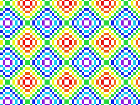 Rainbow Floors Mosaic Vinyl Wrap Pattern~Rwraps Series 914 Digitally Printed Vinyl Wrap~0