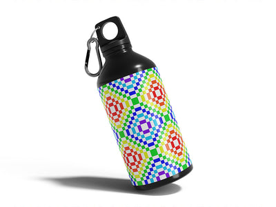 rainbow floors mosaic Water Bottle DIY Stickers