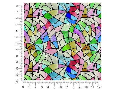 rainbow fragments stained glass 1ft x 1ft Craft Sheets
