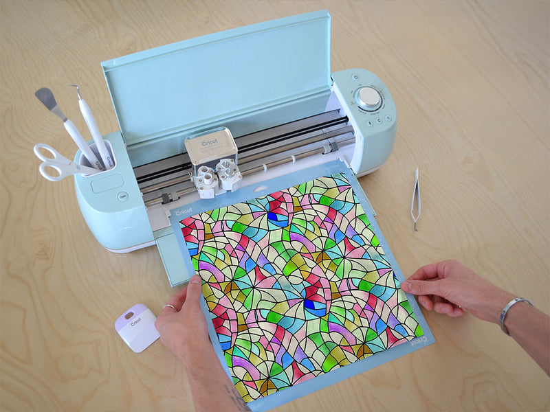rainbow fragments stained glass Cricut Compatible Vinyl