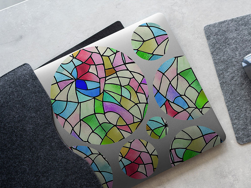 rainbow fragments stained glass DIY Laptop Stickers